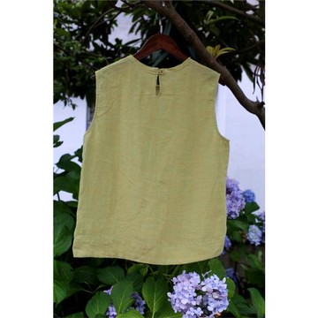 昔語自制 夏季新品漢麻亞麻背心顯瘦清涼無袖上衣 C751