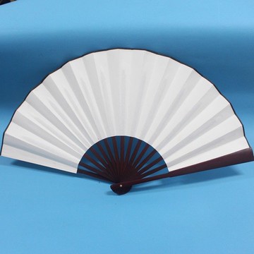 大紅棕竹骨空白宣紙扇 雙面空白扇子 長33cm(標準型)/一袋10支入(定150) 宣紙扇子~5527
