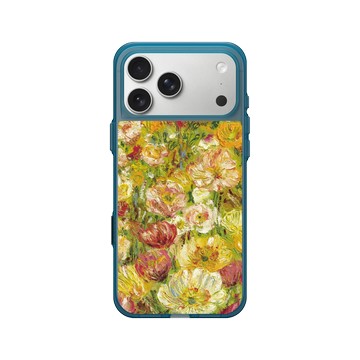 iPhone 17 Pro Max Clear (相機按鈕) 夜幕藍 - Emerald - 虞美人・立春 最初的繽紛