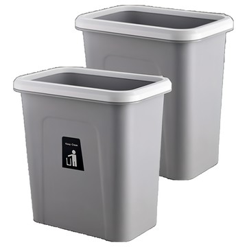 廚房掛式推蓋垃圾桶2個  深灰色  1層