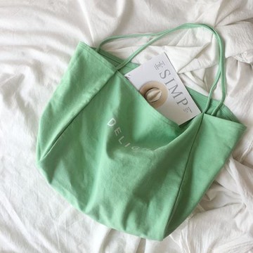 韓國ins大容量帆布包單肩大包慵懶風蝙蝠包托特包休閑百搭購物袋