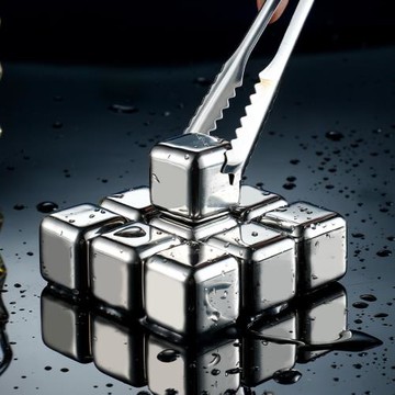 食品級家用304不銹鋼冰塊316速凍金屬冰粒日本鐵塊冰鎮神器冰酒石