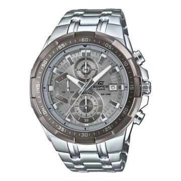 CASIO 卡西歐 EDIFICE 強烈力量 立體設計三眼錶款 經典銀_EFR-539DE-8A_49.5mm