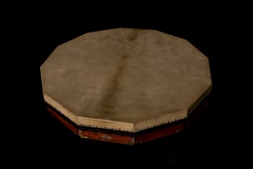 巨型十二角薩滿鼓 鹿皮握把 框鼓 古典樂器 手工製作 音樂療愈