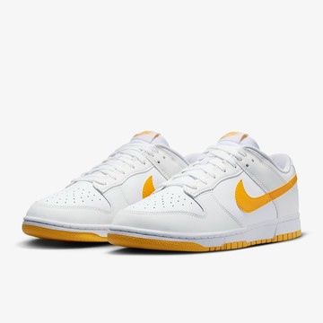 【NIKE】NIKE DUNK LOW RETRO 男 休閒鞋 白黃色-DV0831110