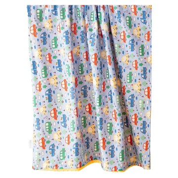 嬰兒/兒童 精梳棉安撫毯 120 x 150cm  卡通汽車 黃色 + 藍色