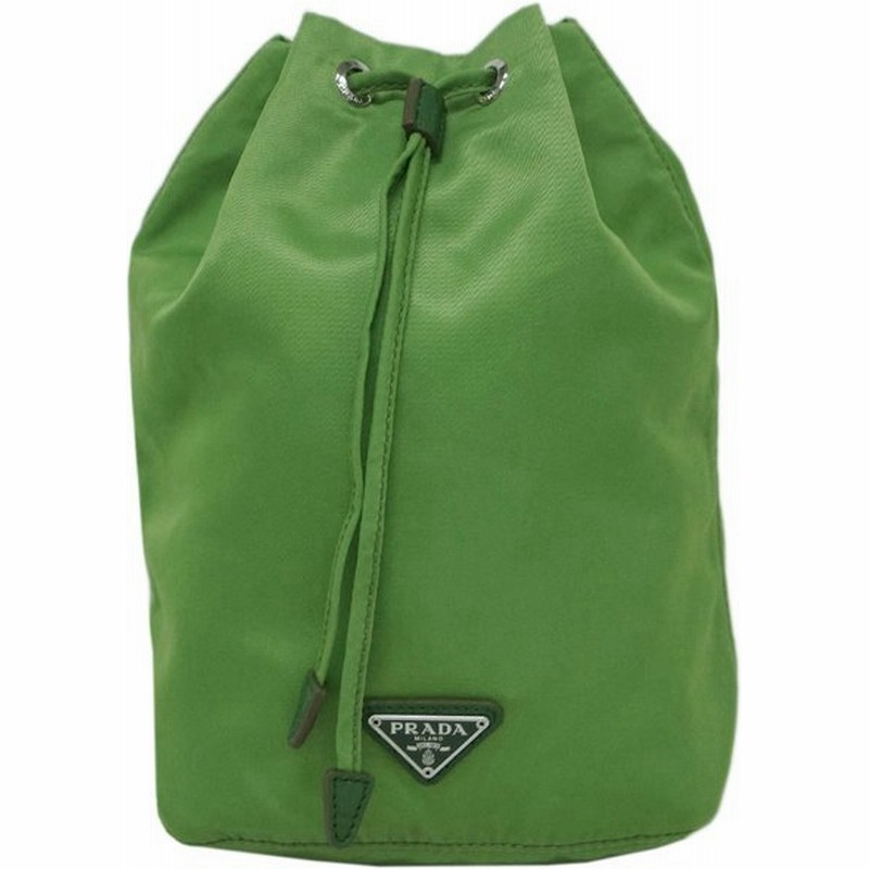 プラダ ポーチ 1na369 Prada コスメポーチ 巾着 プレート付き Tessuto Mela メーラ ナイロンアップルグリーン アウトレット 通販 Lineポイント最大0 5 Get Lineショッピング