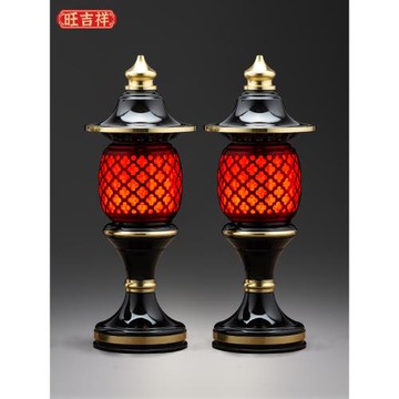 黃銅供佛燈財神燈插電一對佛堂長明燈佛前供燈led燈仙家用觀音燈