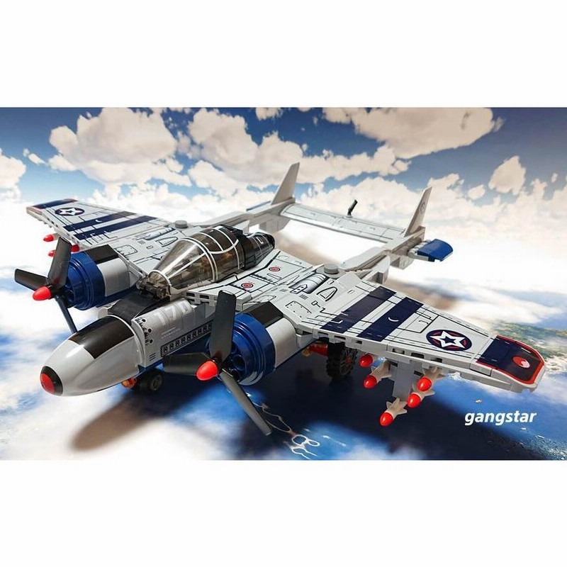 レゴ LEGO ブロック 互換 飛行機 戦闘機 アメリカ P38