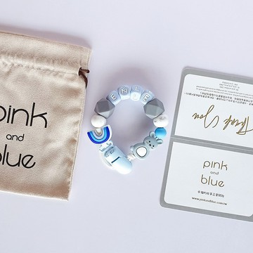 客製化 27公分 ENLE 兔子 彩虹 奶嘴鏈