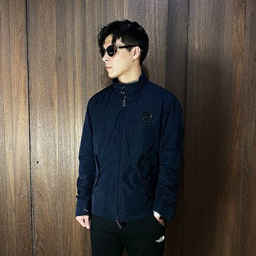 美國百分百【全新真品】Burberry 防風外套 立領 男款 歐洲精品 保暖 logo 夾克 深藍 CU20