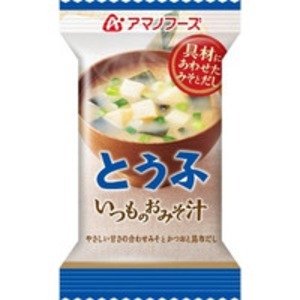 〔まとめ買い〕アマノフーズ いつものおみそ汁 とうふ 10g（フリーズドライ） 60個（1ケース）〔代引不可〕送料込み