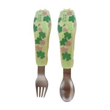 秒食 花徑秘境系列行動餐具組 - 304不鏽鋼  沐光陽台  湯匙 + 叉子  1組