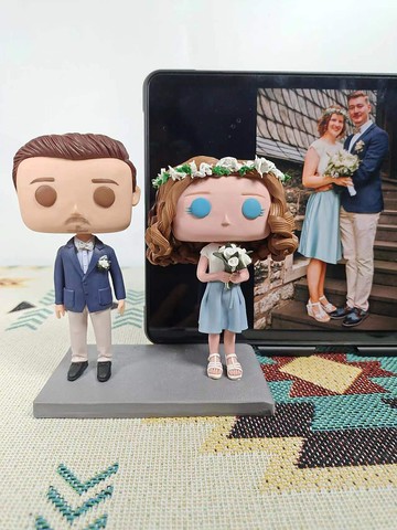 客製化3D人像公仔 訂製手工Funko Pop情侶父母夫妻結婚週年禮物