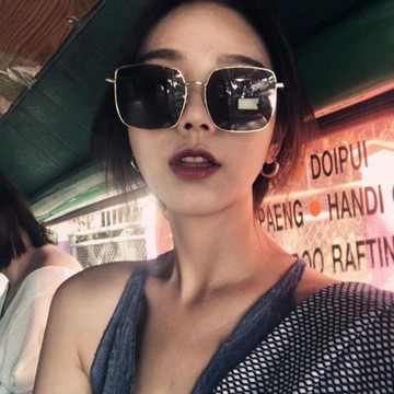 時尚歐美風女士太陽鏡潮復古方形金屬墨鏡男大框顯瘦網紅太陽眼鏡