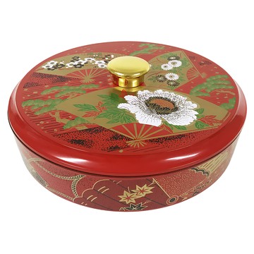 奇福 高級收納餅盒 中國風圖騰設計 五格  1個