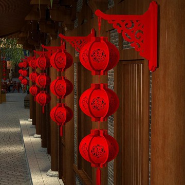⚡台灣出貨⚡2026馬年燈籠 春節新年裝飾 新春燈籠 立體燈籠 門口走廊掛件 卡通福字掛飾 過年佈置 春節掛飾 除夕