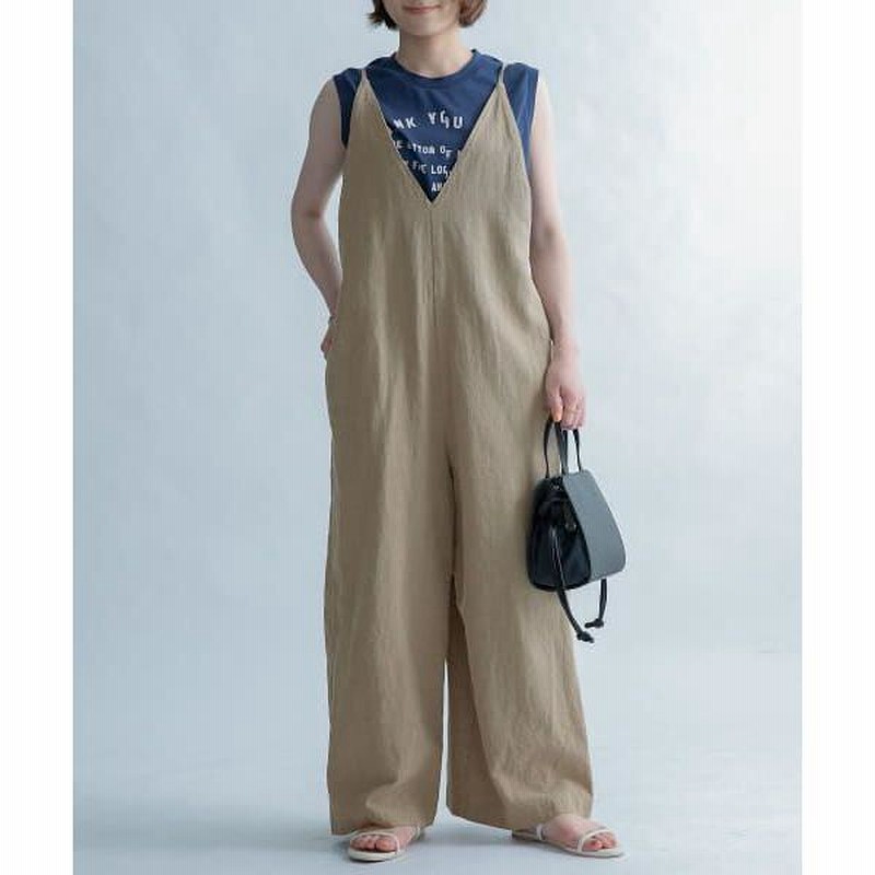 URBAN RESEARCH DOORS コットンリネン サロペットSサイズ URBAN RESEARCH DOORS（アーバンリサーチドアーズ）の「コットン