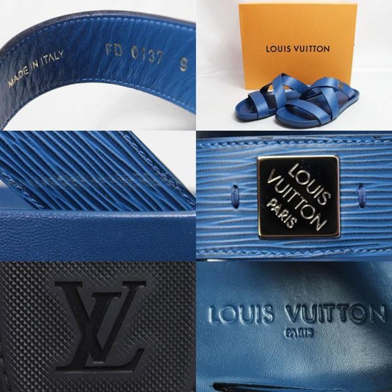 展示未使用品/ルイヴィトン LOUIS VUITTON パイオニア・ライン ミュール サンダル サイズ9/28cm メンズ ブルー エピライン  LV/買取品 | LINEショッピング