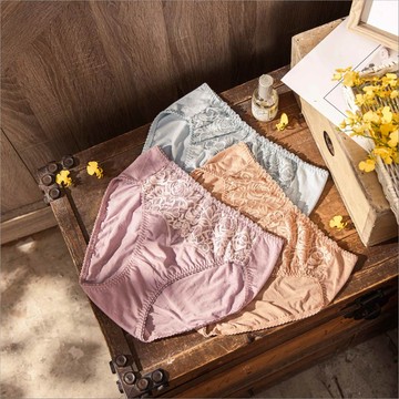 【曼黛瑪璉】Hibra大波 中腰三角內褲 M-XXL(藕粉/自在藍/靜謐膚)