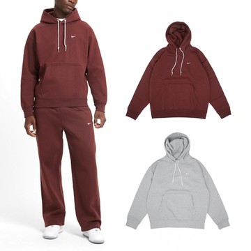 Nike 帽T Solo Swoosh Fleece 男款 內刷毛 寬鬆 抽繩 連帽上衣 單一價 DX1355-063