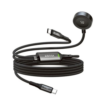 LQ DC4191爵士系列PD一分二智能快充數據線C to C+Apple Watch全系列 線長1.5M