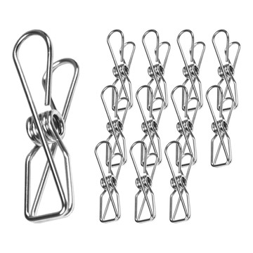 Green Bell 綠貝 304不鏽鋼曬衣夾 12入 加厚設計 一體成形 乾濕兩用  1組