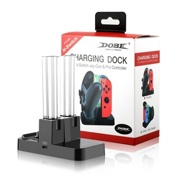 【AS電玩】NS switch 周邊 DOBE JoyCon 充電底座 可充PRO Joy Con  充電器