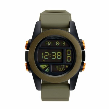 【NIXON】UNIT電子錶 具溫度顯示功能 白色 軍綠色 矽膠錶帶 手錶 男錶 女錶 禮物