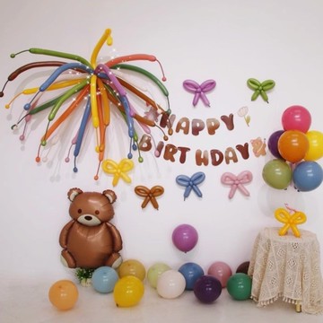☆隔日到貨☆  煙火氣球佈置  煙火佈置 生日 生日佈置 生日佈置套組 慶生 派對 氣球 氣球佈置 長條氣球 慶生佈置