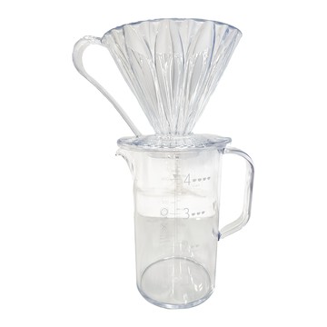 CAFEC 手沖咖啡3件組 CSB-C4  濾杯 + 濾紙 + 下壺 2~4杯份  1組