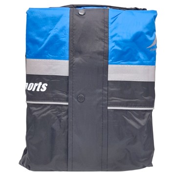 Moto cap 鈦鴻 M203 加強安全反光運動風雨衣  L  藍色