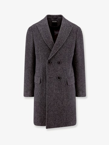 Micropattern wool and cashmere coat - ZEGNA - gender_Man