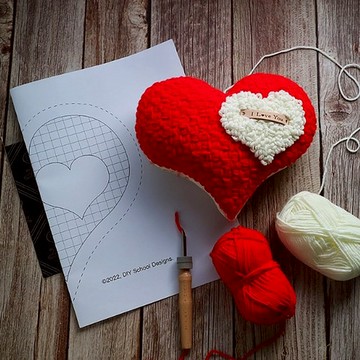 DIY SCHOOL｜俄羅斯刺繡. 傳送愛手心枕+教學影片(不含工具材料包)