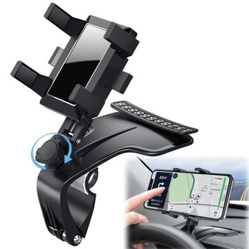 跨境車載hud手機支架汽車車內用挪車儀表臺后視鏡通用旋轉導航