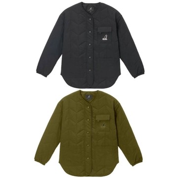 KANGOL 外套 黑 軍綠 鋪棉 格紋外套 女 6452144120 6452144170