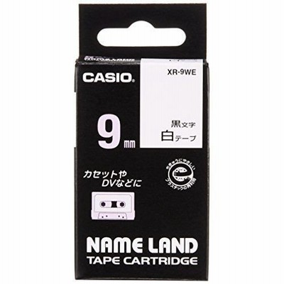 カシオ スタンダードテープ XR-9WEシロ