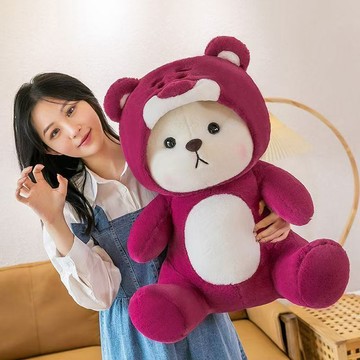 🧸變裝小熊毛絨公仔｜雙造型絨毛公仔 🎀可變身陪睡抱枕 ✨禮物首選 毛絨玩具公仔 變裝小熊玩偶 抱枕陪睡玩偶