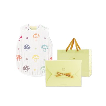 Hoppetta 日本 六層紗蘑菇防踢背心 禮盒組-嬰童款