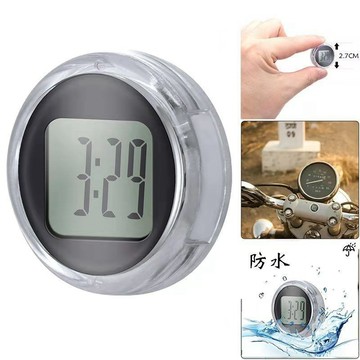 臺灣出貨 摩托車小牛電動車踏板車外賣車載電子鐘表圓形防水時間表裝備