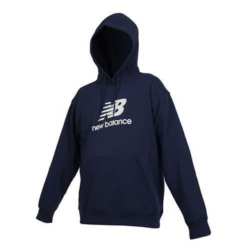 NEWBALANCE 男長袖連帽T恤-帽T 休閒 毛圈 上衣