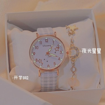 公司貨 女生手錶 質量款 考生手表女款ins風小眾森系夏季夜光簡約氣質初高中學生黨冷淡風
