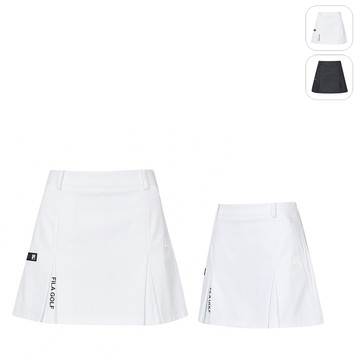 【FILA】女性  GOLF 平織短裙-白色 5SKZ-6020-WT