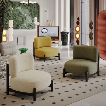 【臺灣公司 可打統編】免運 化妝椅 梳妝凳 羊羔絨懶人沙發簡約現代單椅組合設計師單人沙發美容院接待餐椅 可開發票 全館五折 工廠現貨直銷 新品特價 z10072