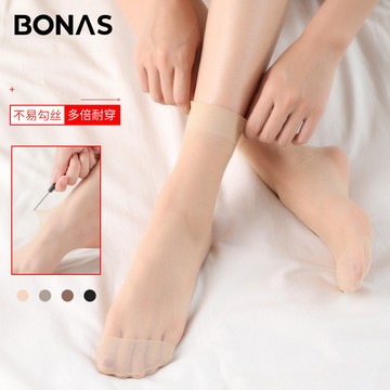 台灣熱賣寶娜斯絲襪女夏季薄款防勾絲水晶襪耐磨防滑腳底棉肉色短絲襪0501 ITLA