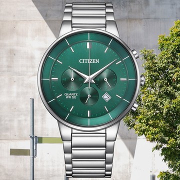 CITIZEN星辰 Chronograph系列 時尚三眼計時腕錶 新年禮物 推薦 送禮 42mm/AN8220-52X