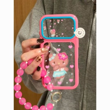 ✨元氣新品✨像素黑皮kt貓適用iPhone17promax蘋果16手機殼15大視窗14透明13女ZHMD