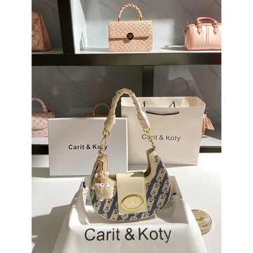 Carit Koty爆款手工編織包包女2026春季新款原創小眾腋下包月牙包