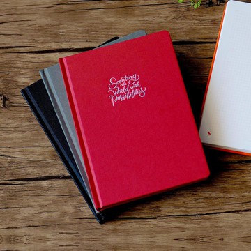 【精油香氛筆記本】手寫風精裝款-紅