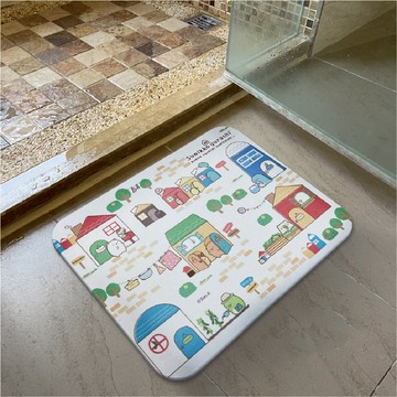 enjoylife 角落小夥伴 珪藻土吸水地墊 45 x 35 x 0.9cm 夢想屋  1個